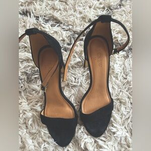 J crew suede strappy heels